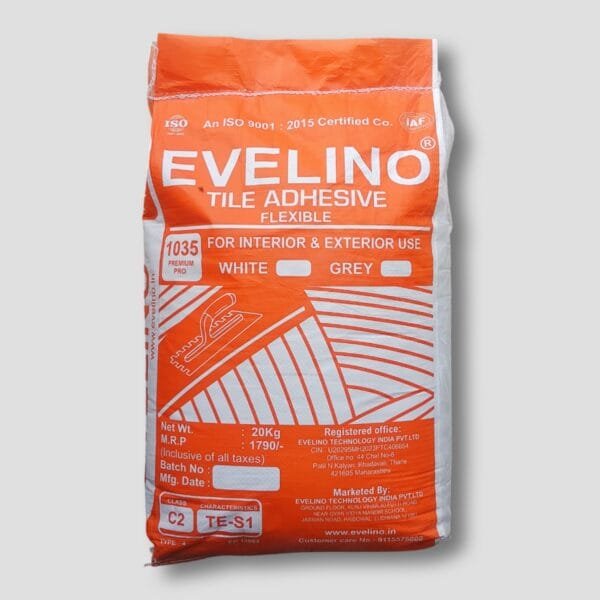 It is picture of evelino Tile Adhesive bag